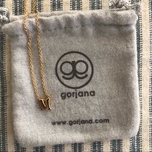 Gorjana Alphabet Necklace - “M” in Gold